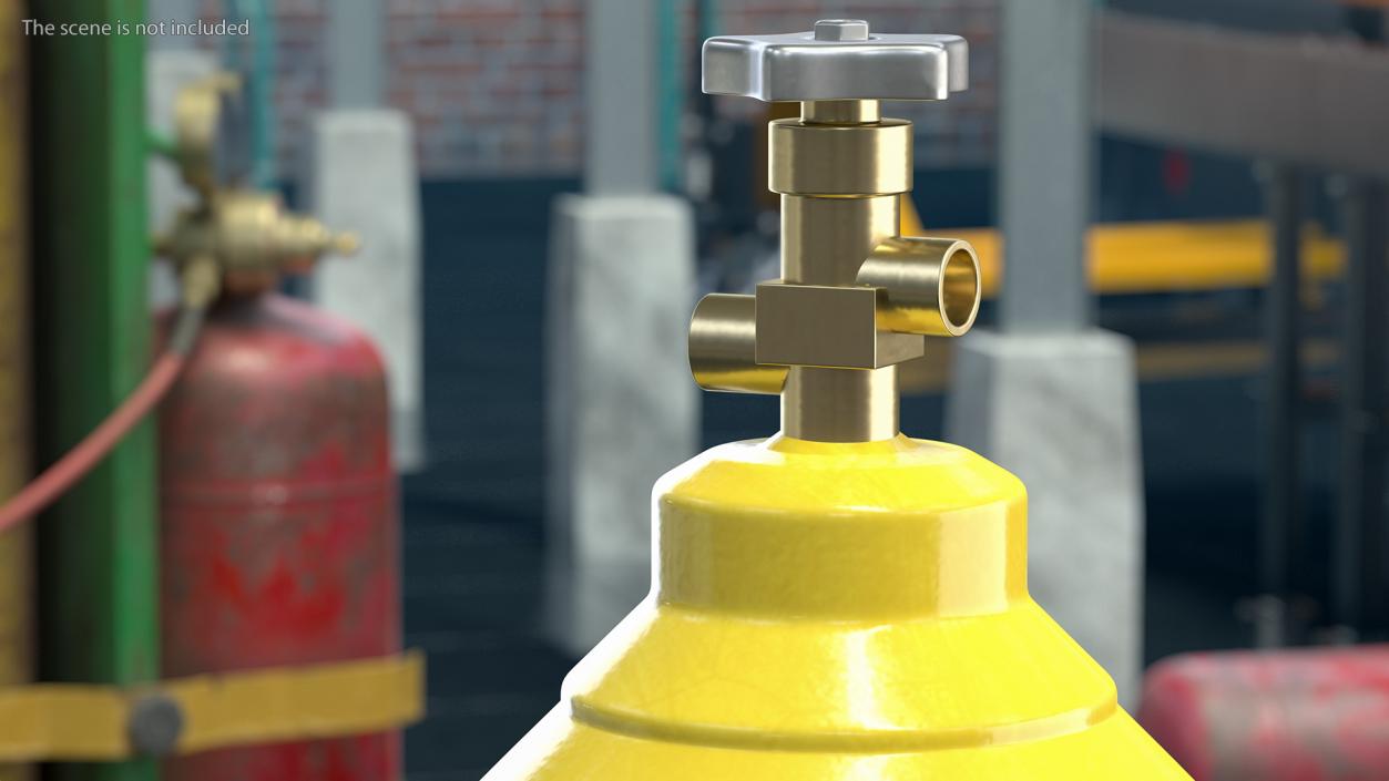 Oxygen Gas Cylinder 3D model