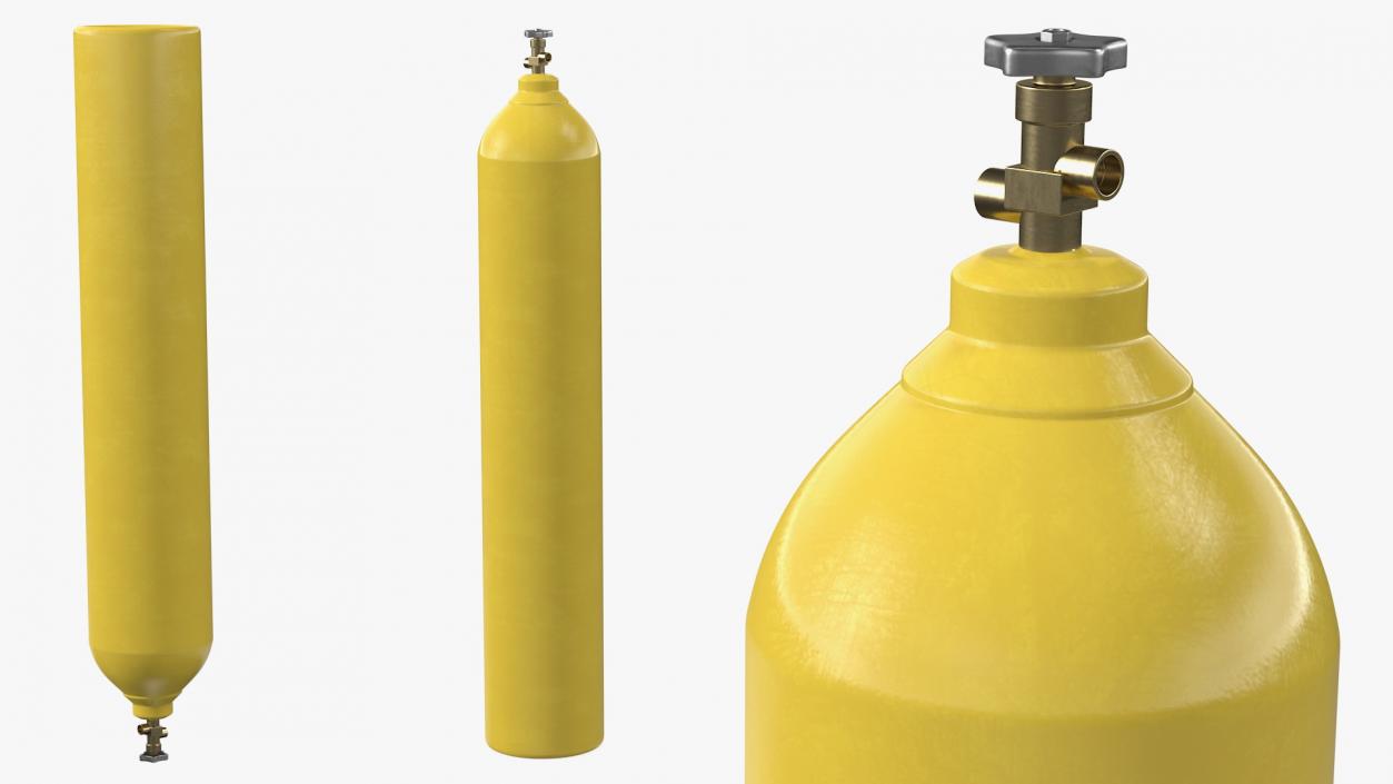 Oxygen Gas Cylinder 3D model