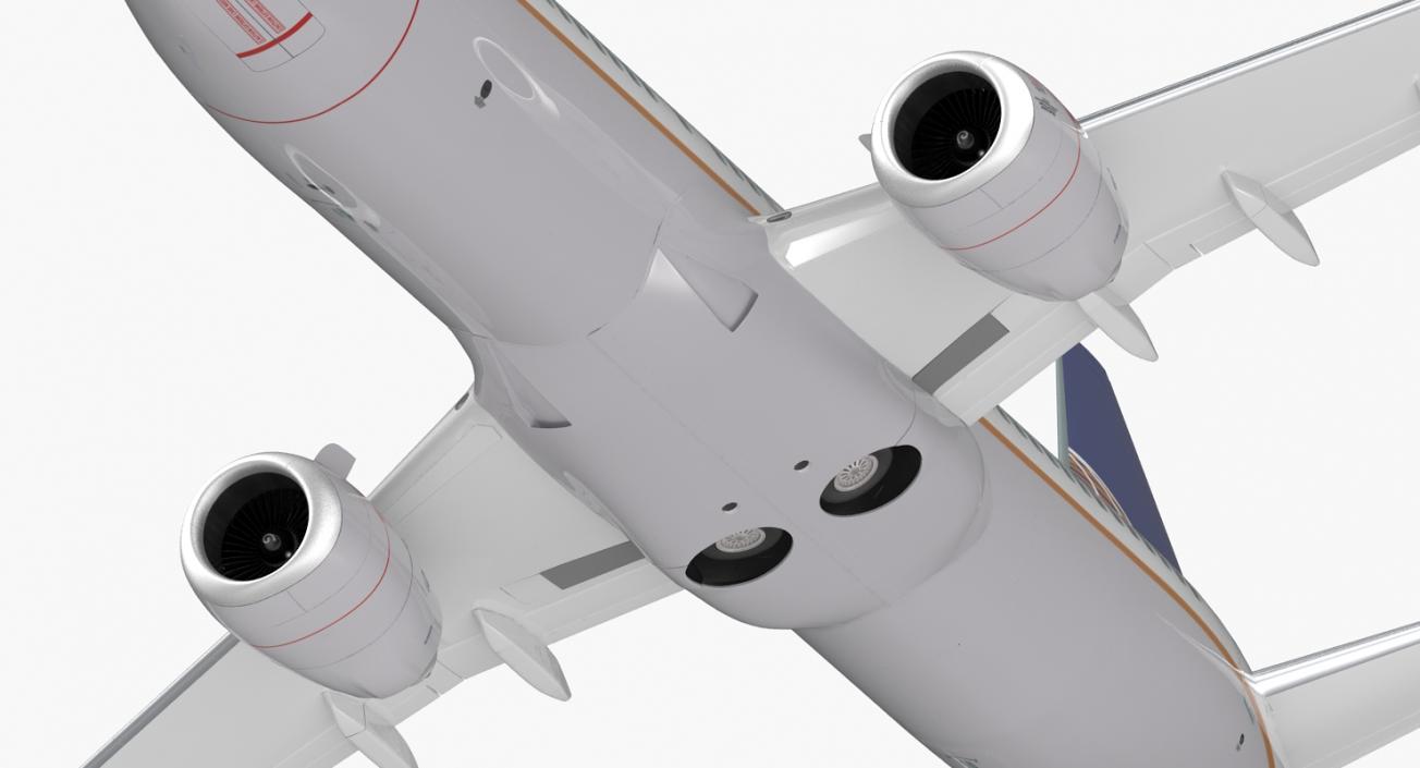 3D Boeing 737-800 with Interior United Airlines Rigged