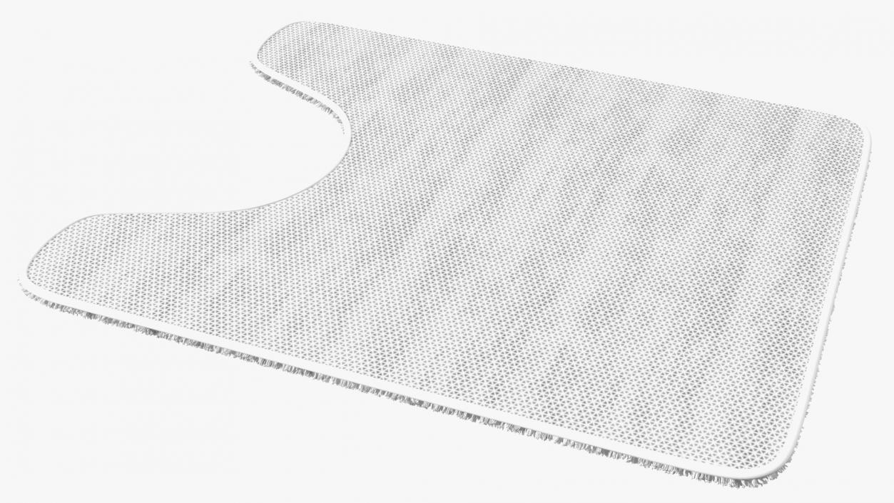 3D model White Bathroom Contour Rug Fur