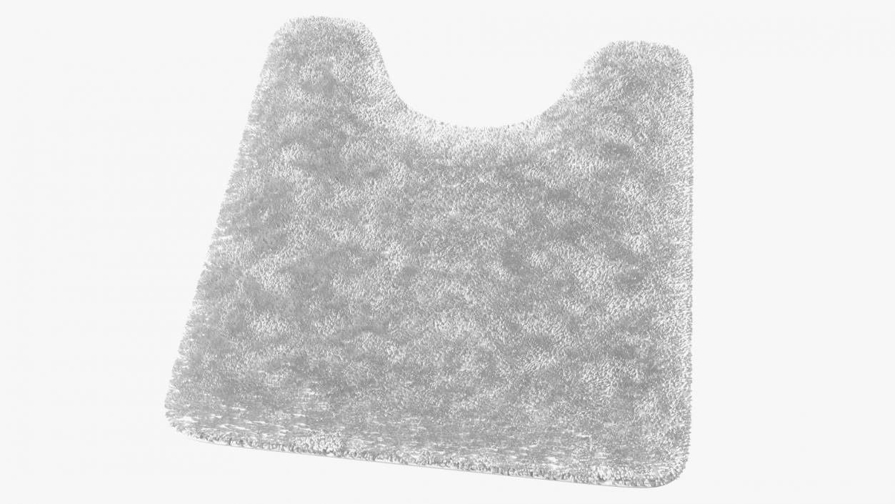 3D model White Bathroom Contour Rug Fur