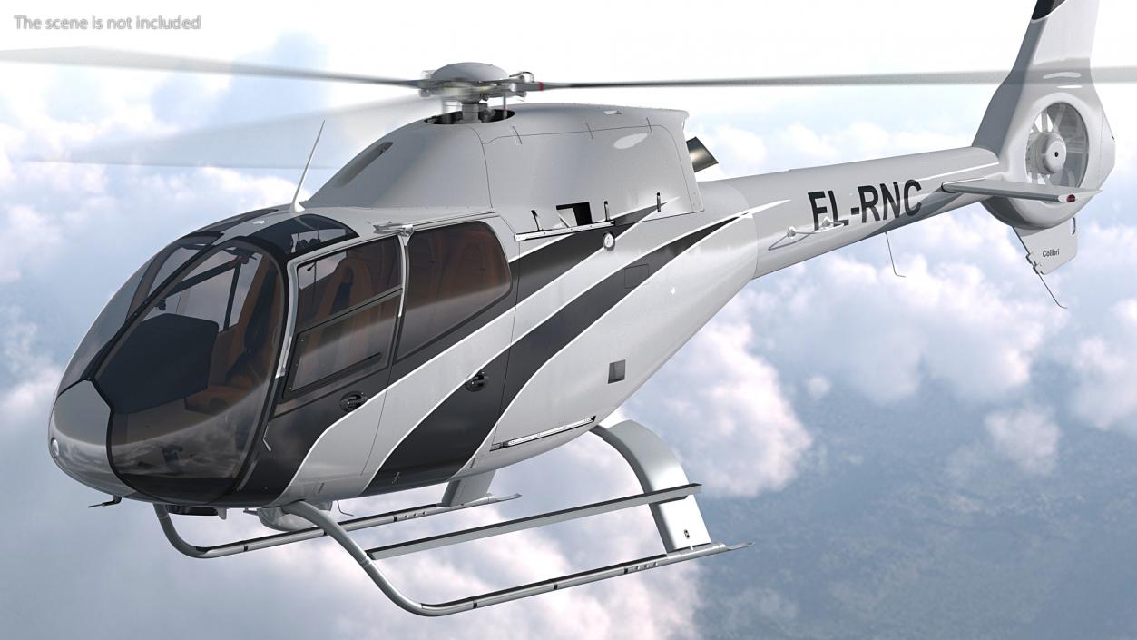 Airbus H120 Lightweight Helicopter 3D model