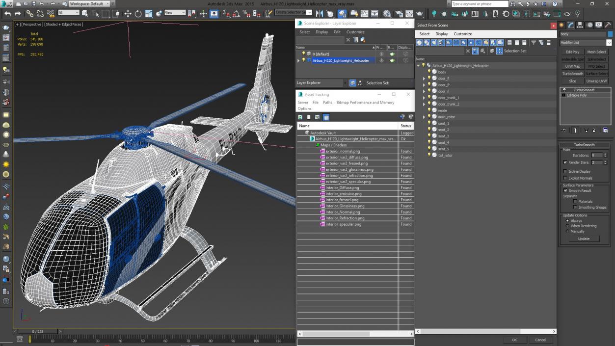 Airbus H120 Lightweight Helicopter 3D model