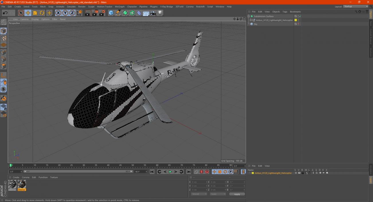 Airbus H120 Lightweight Helicopter 3D model