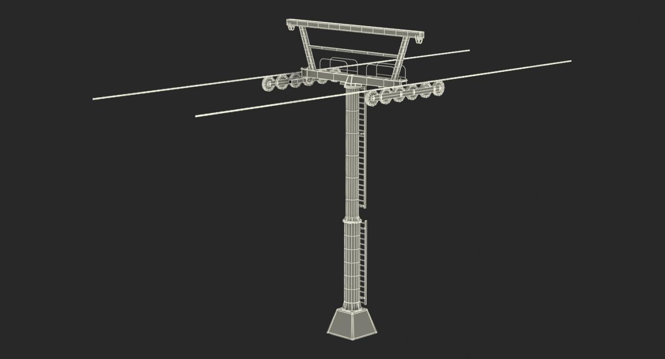 Ski Lift Tower 3D model