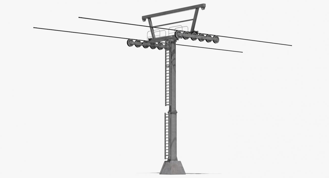 Ski Lift Tower 3D model