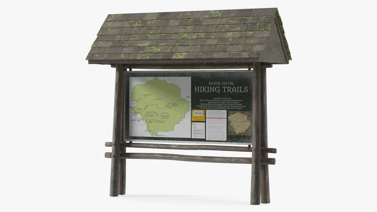 3D Hiking Information Board Old model