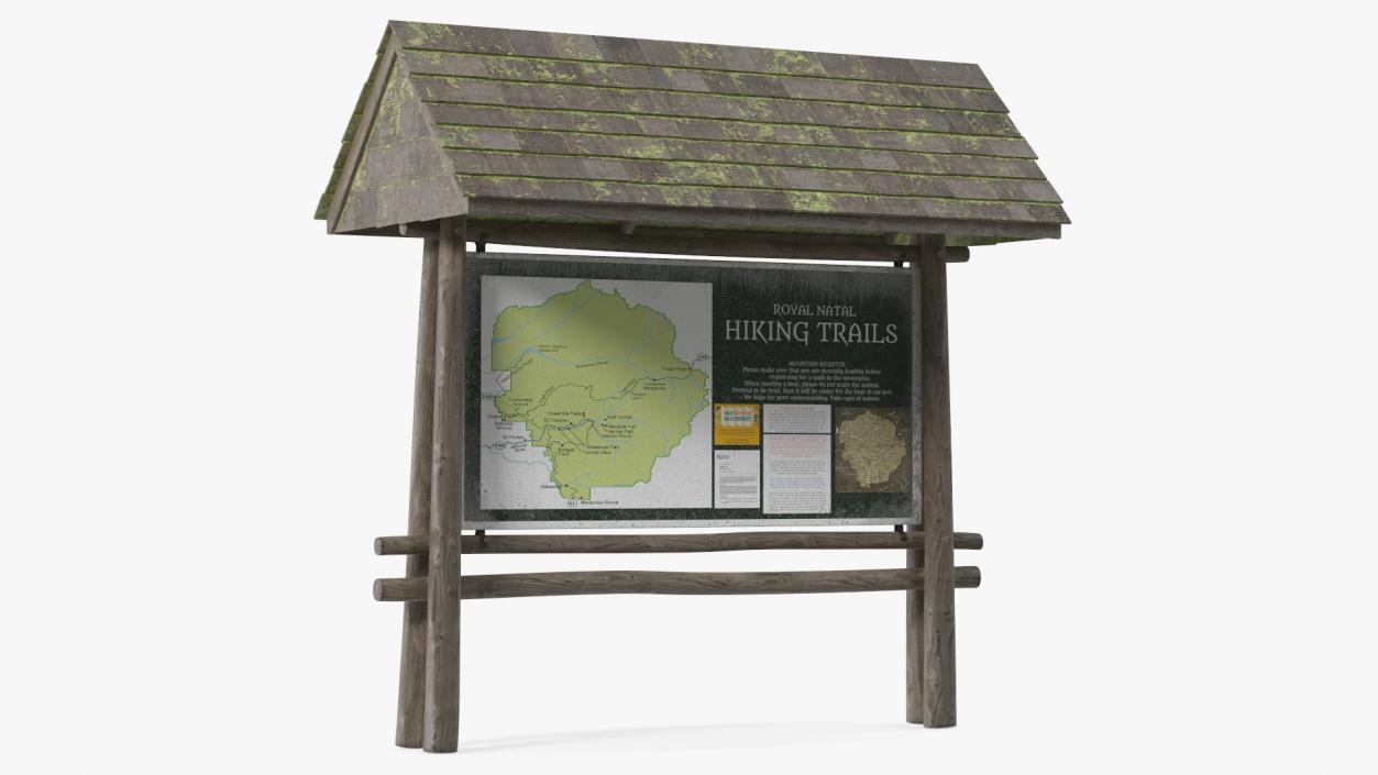 3D Hiking Information Board Old model