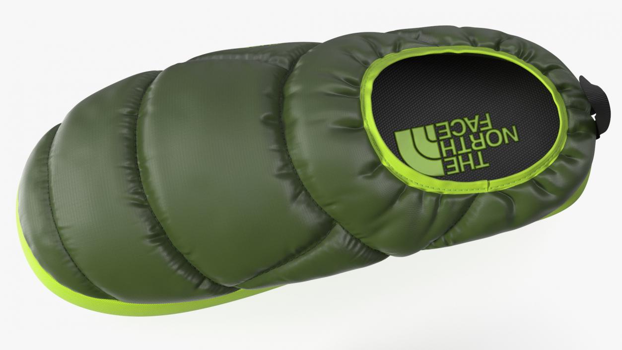 3D model Green North Face Down Slippers