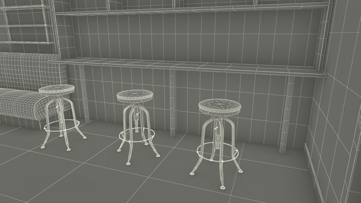 Classy Coffee Shop Interior 3D