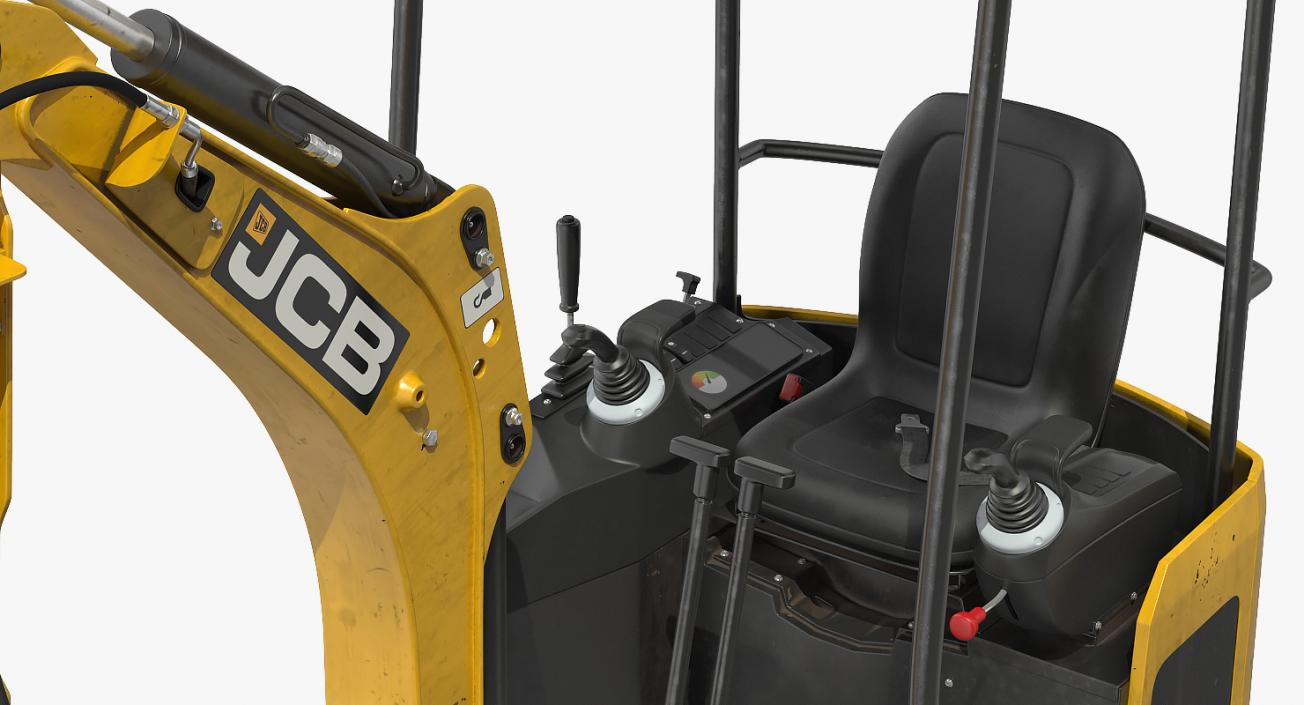 JCB Mini Excavator with Breaker Dirty 3D