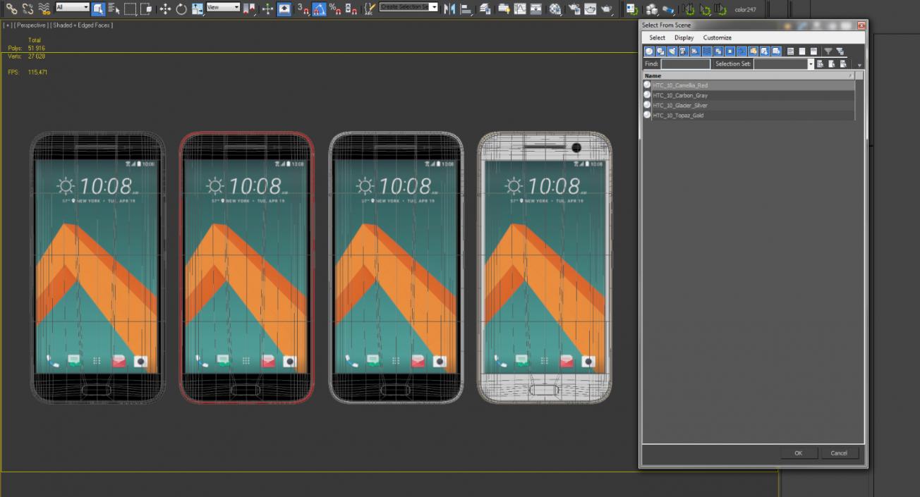 3D model HTC 10 Set