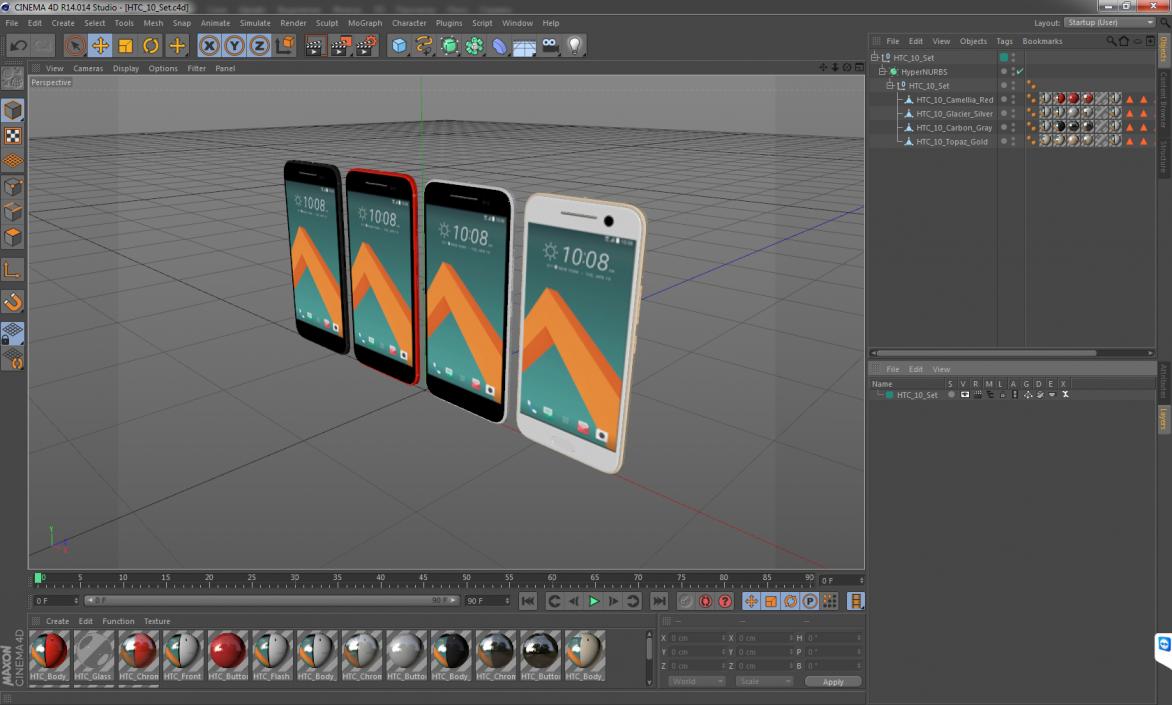3D model HTC 10 Set