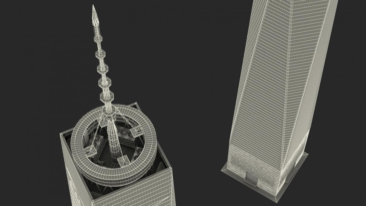 Freedom Tower Night Glow 3D model