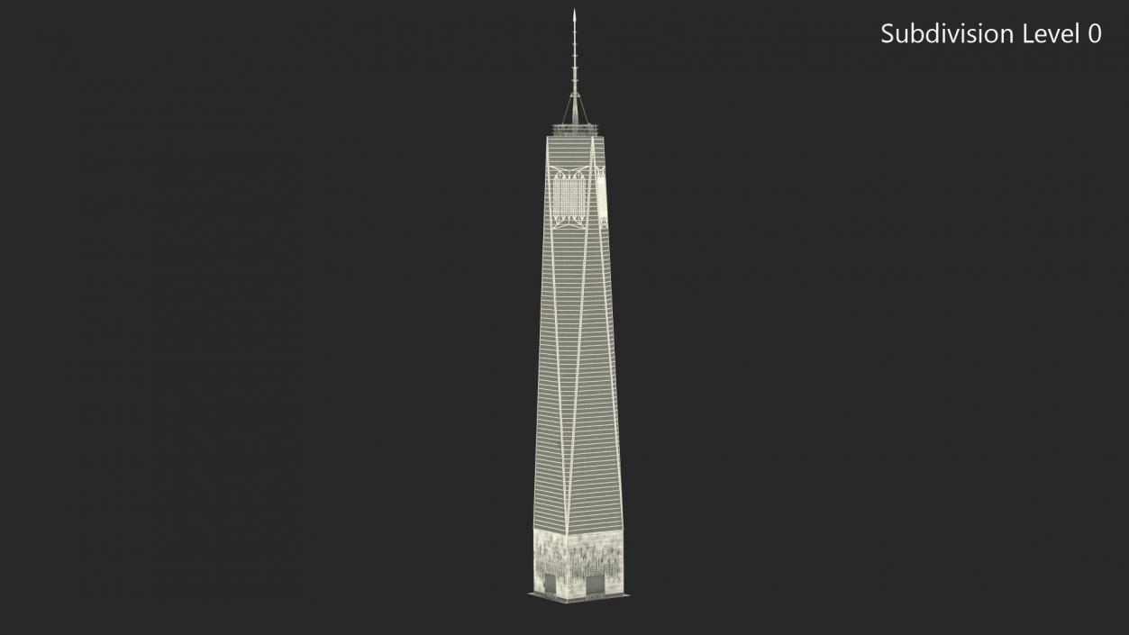 Freedom Tower Night Glow 3D model