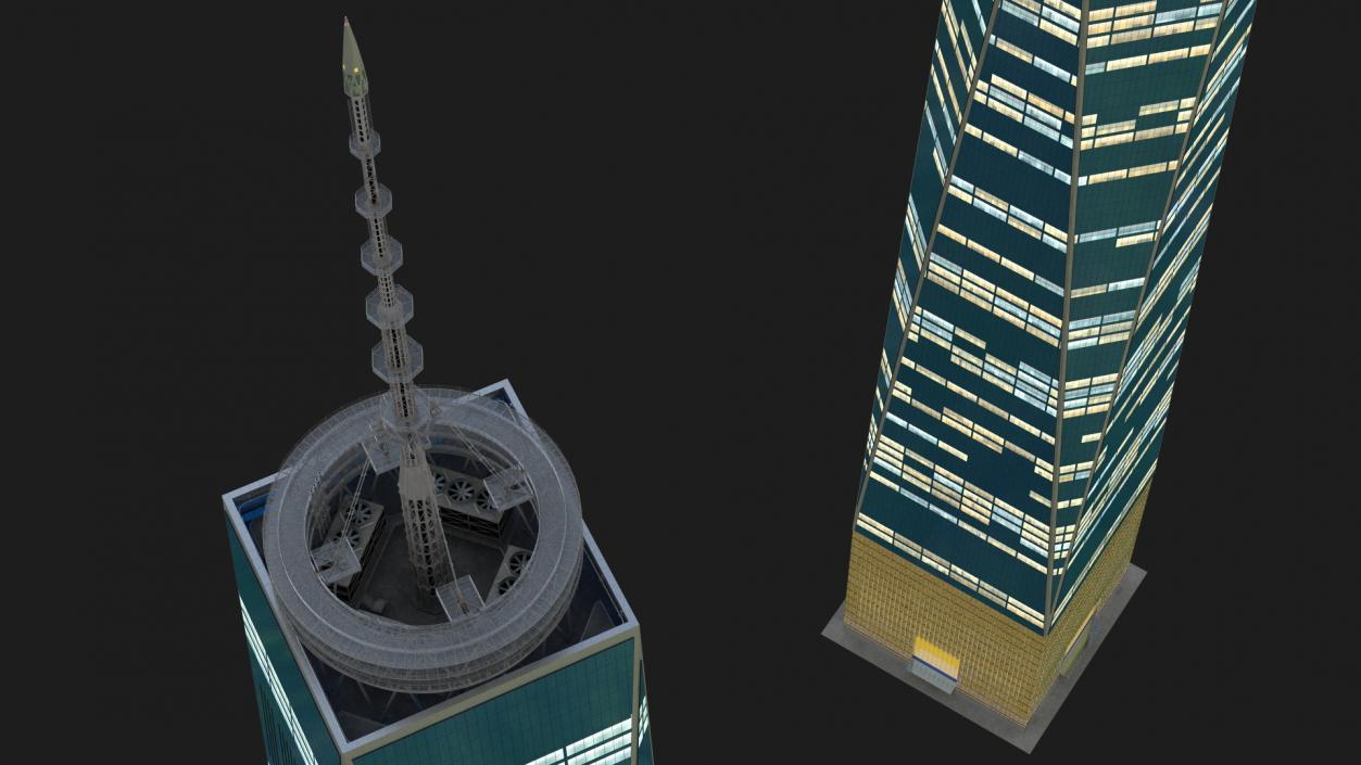 Freedom Tower Night Glow 3D model