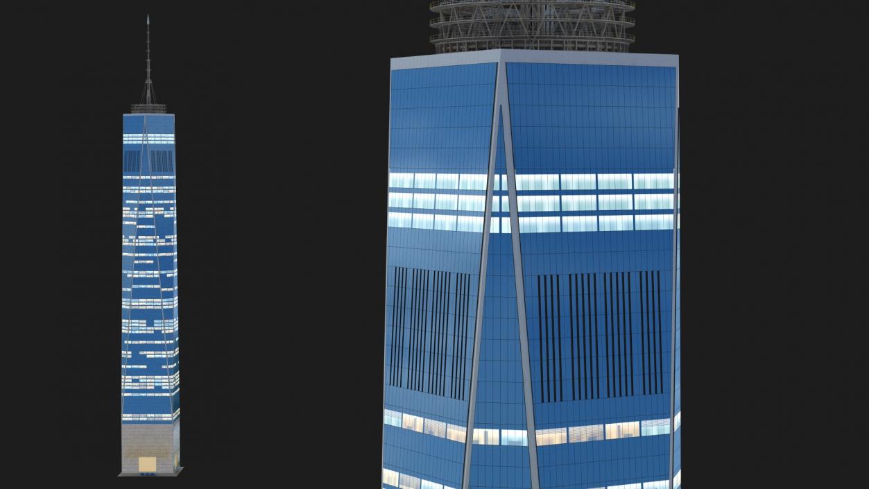 Freedom Tower Night Glow 3D model