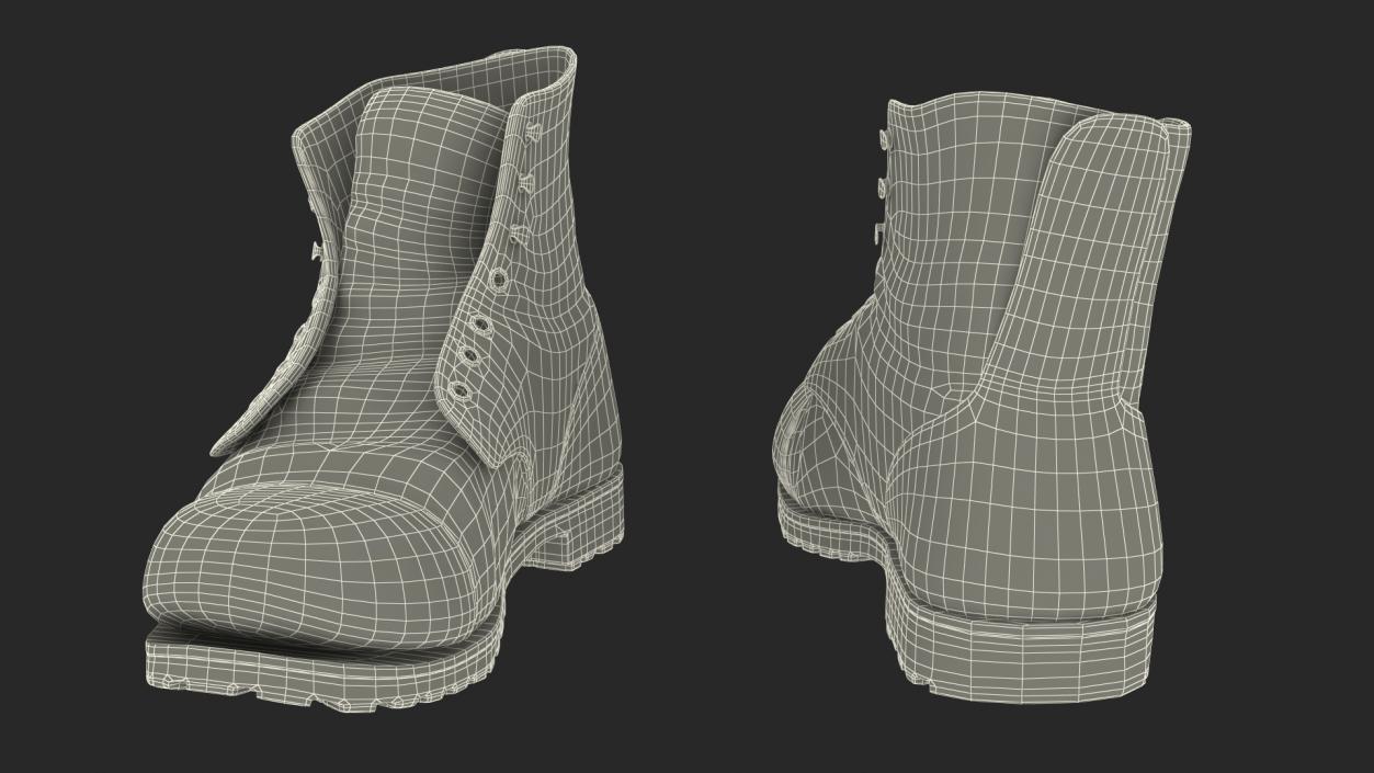 3D Old Leather Boot