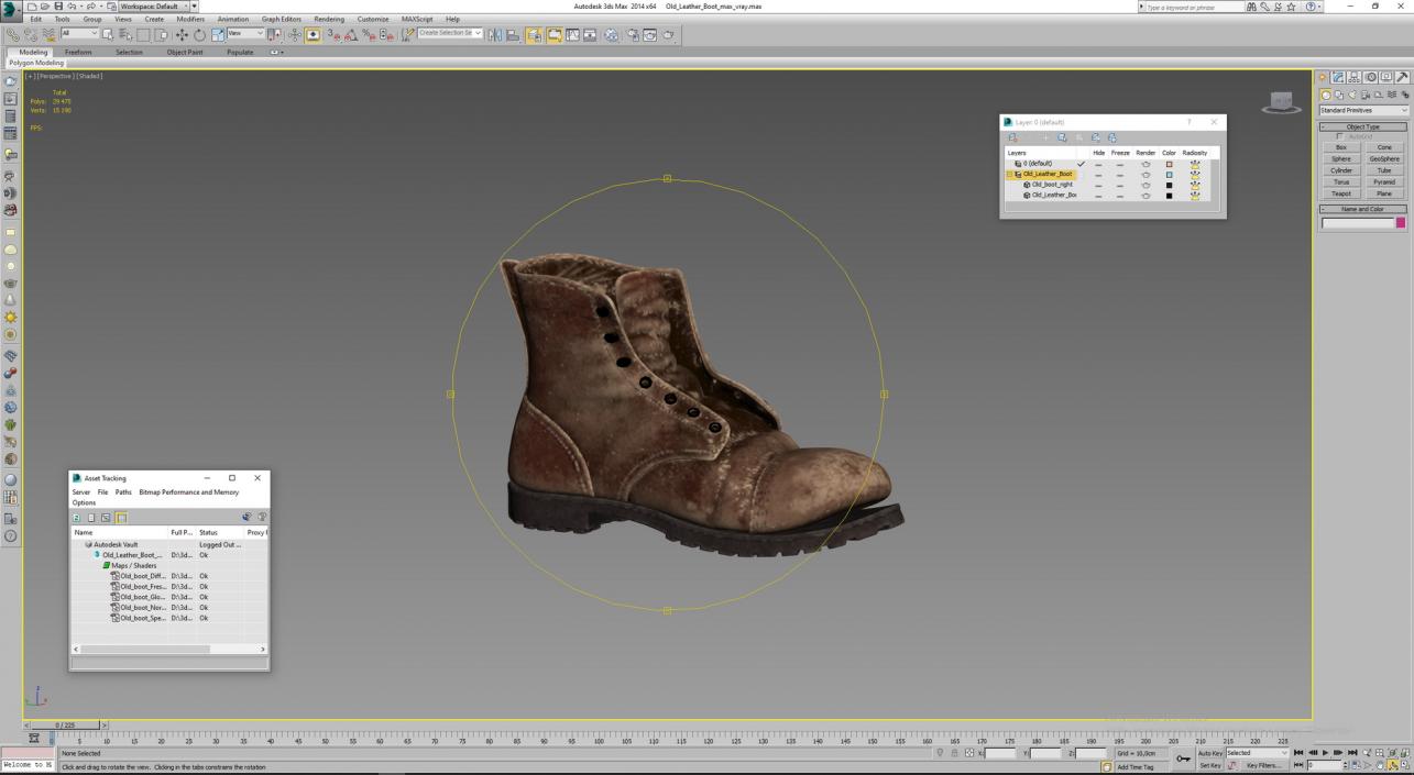 3D Old Leather Boot