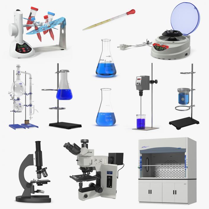 3D Lab Equipment Collection 4