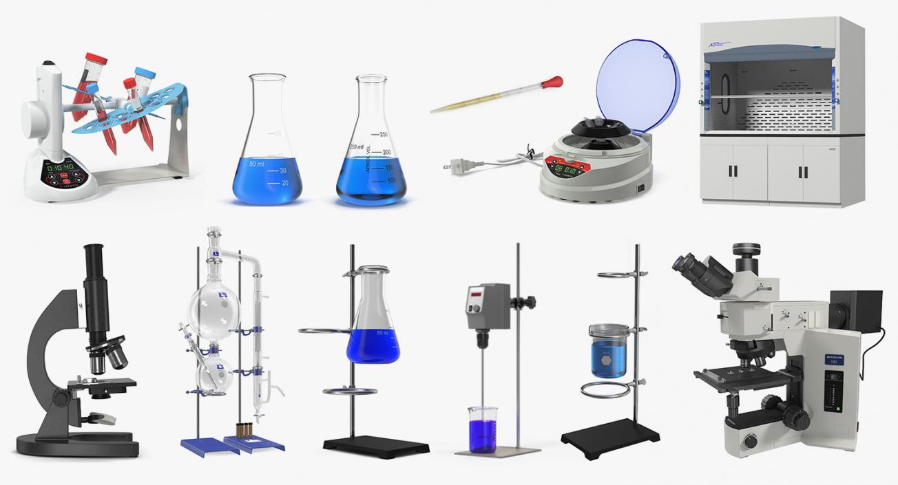 3D Lab Equipment Collection 4