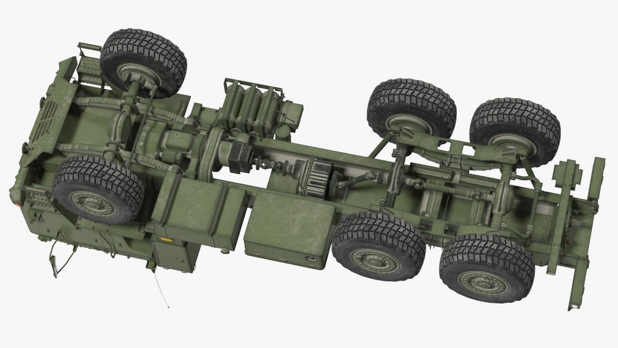 3D FMTV 5 Ton 6x6 Tactical Truck Chassis Green model