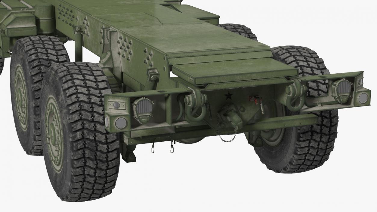 3D FMTV 5 Ton 6x6 Tactical Truck Chassis Green model