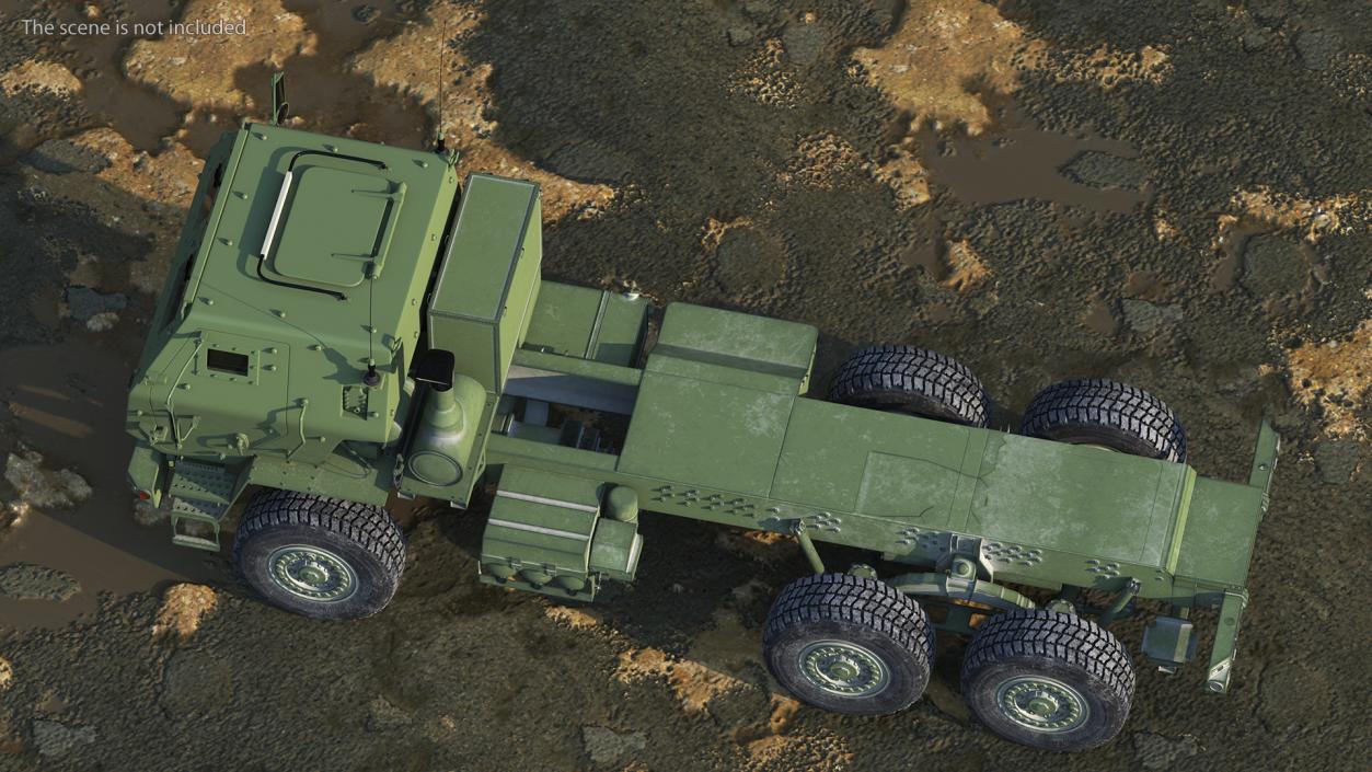 3D FMTV 5 Ton 6x6 Tactical Truck Chassis Green model