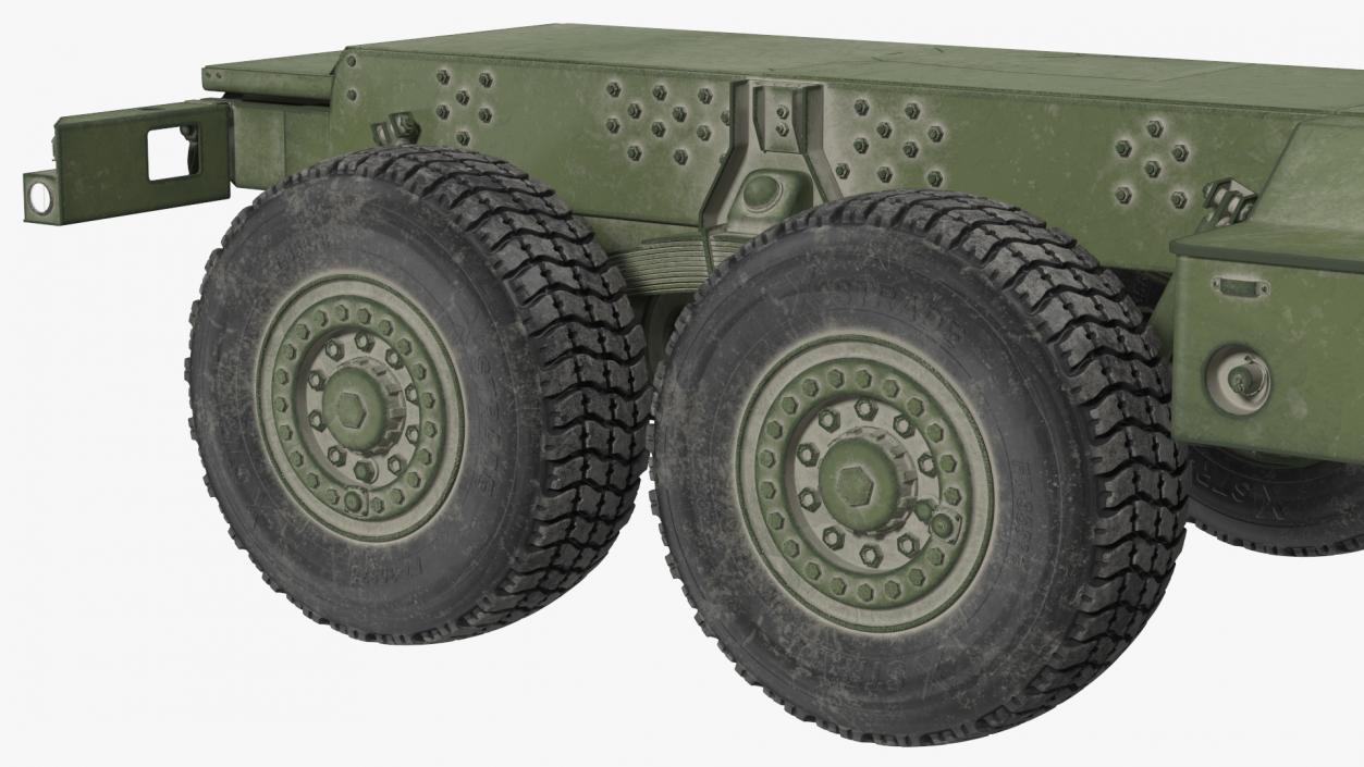 3D FMTV 5 Ton 6x6 Tactical Truck Chassis Green model