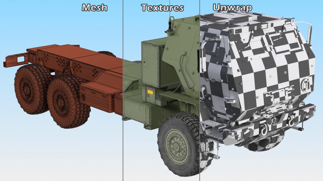 3D FMTV 5 Ton 6x6 Tactical Truck Chassis Green model