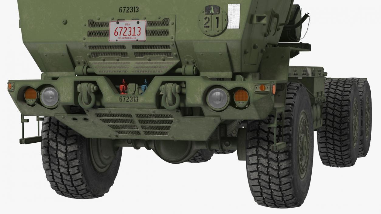 3D FMTV 5 Ton 6x6 Tactical Truck Chassis Green model