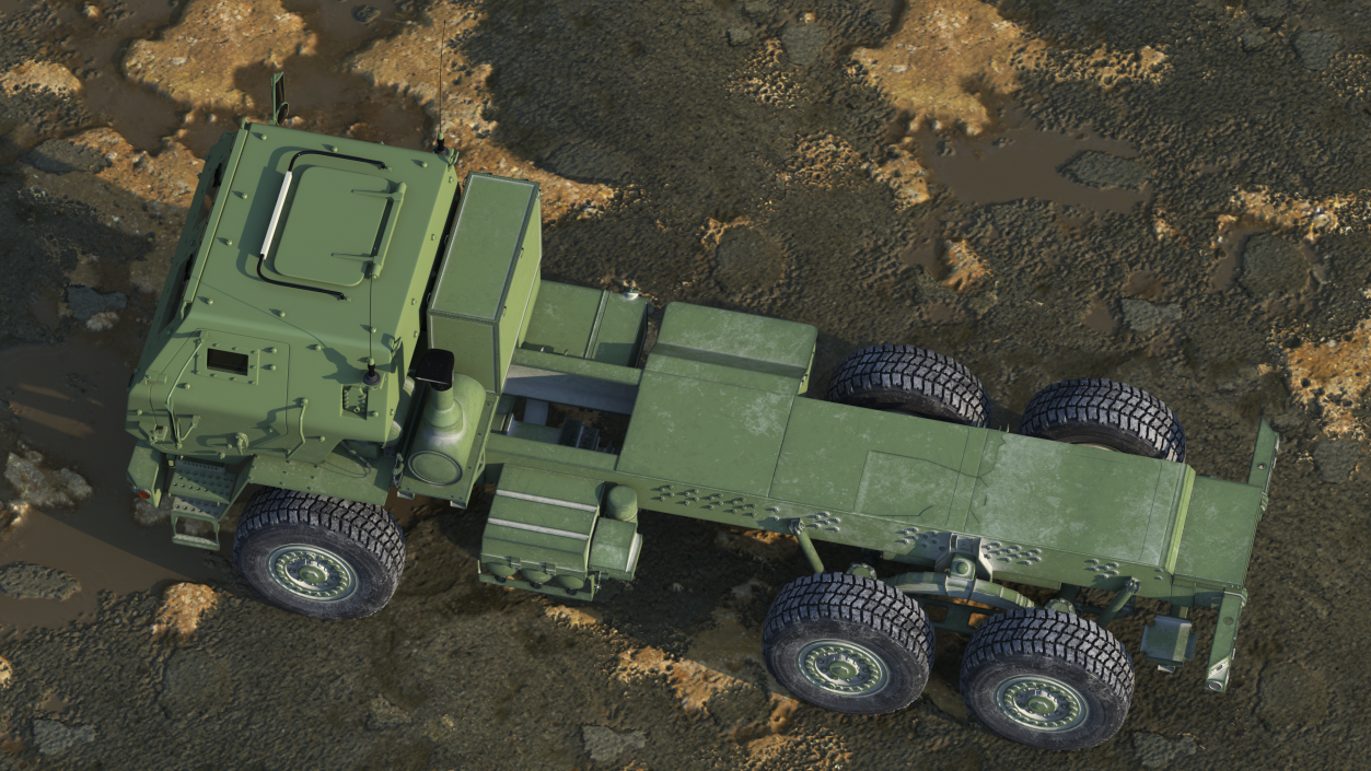 3D FMTV 5 Ton 6x6 Tactical Truck Chassis Green model