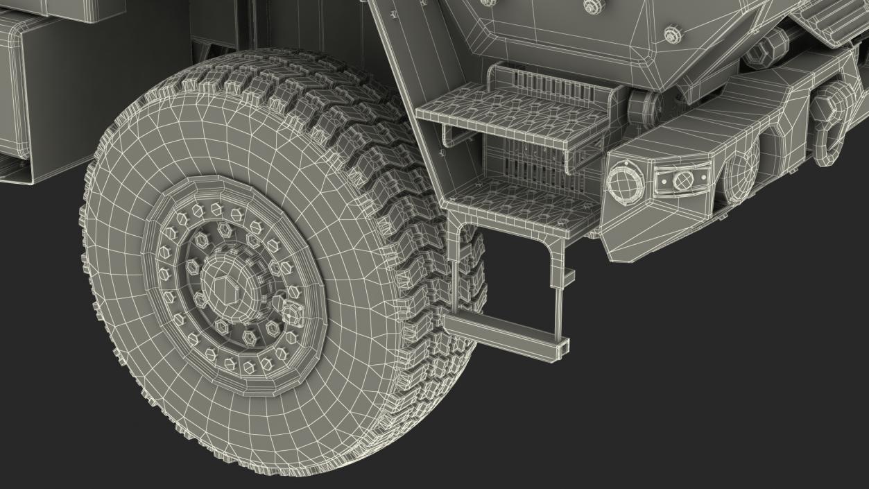 3D FMTV 5 Ton 6x6 Tactical Truck Chassis Green model