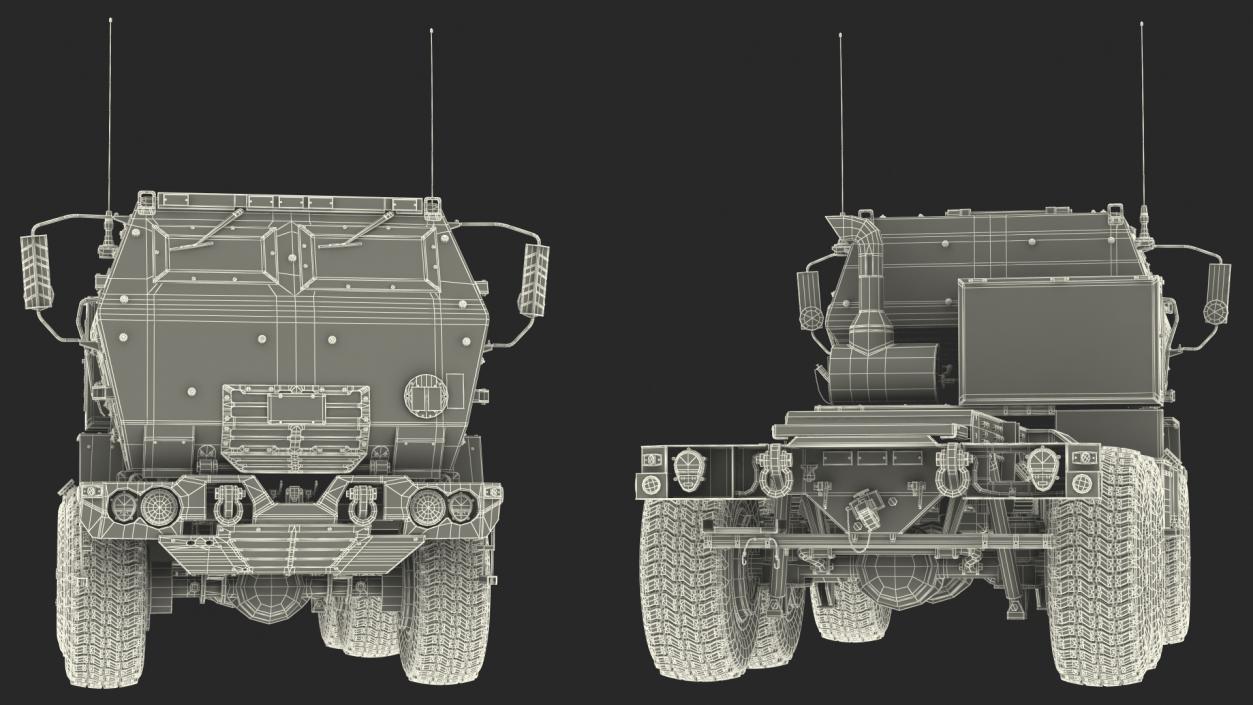 3D FMTV 5 Ton 6x6 Tactical Truck Chassis Green model