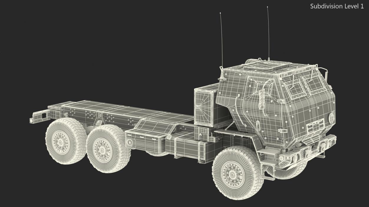 3D FMTV 5 Ton 6x6 Tactical Truck Chassis Green model