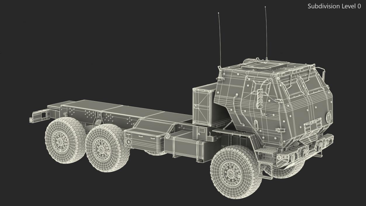 3D FMTV 5 Ton 6x6 Tactical Truck Chassis Green model