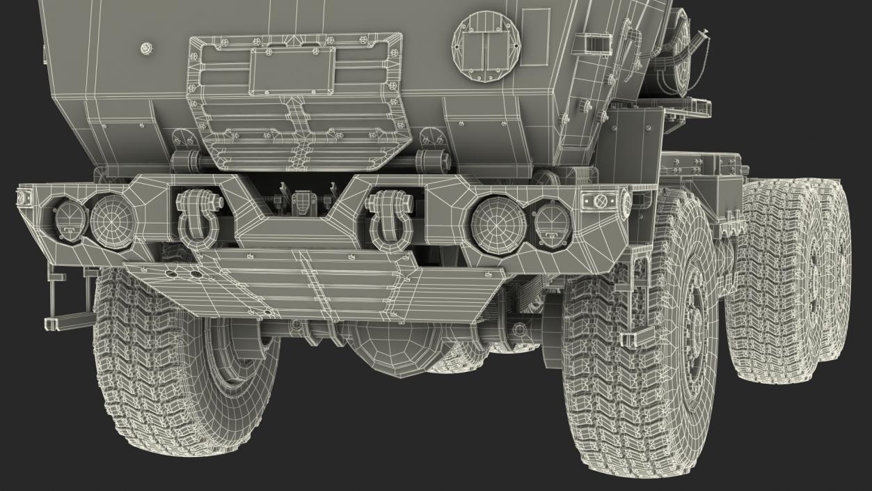 3D FMTV 5 Ton 6x6 Tactical Truck Chassis Green model