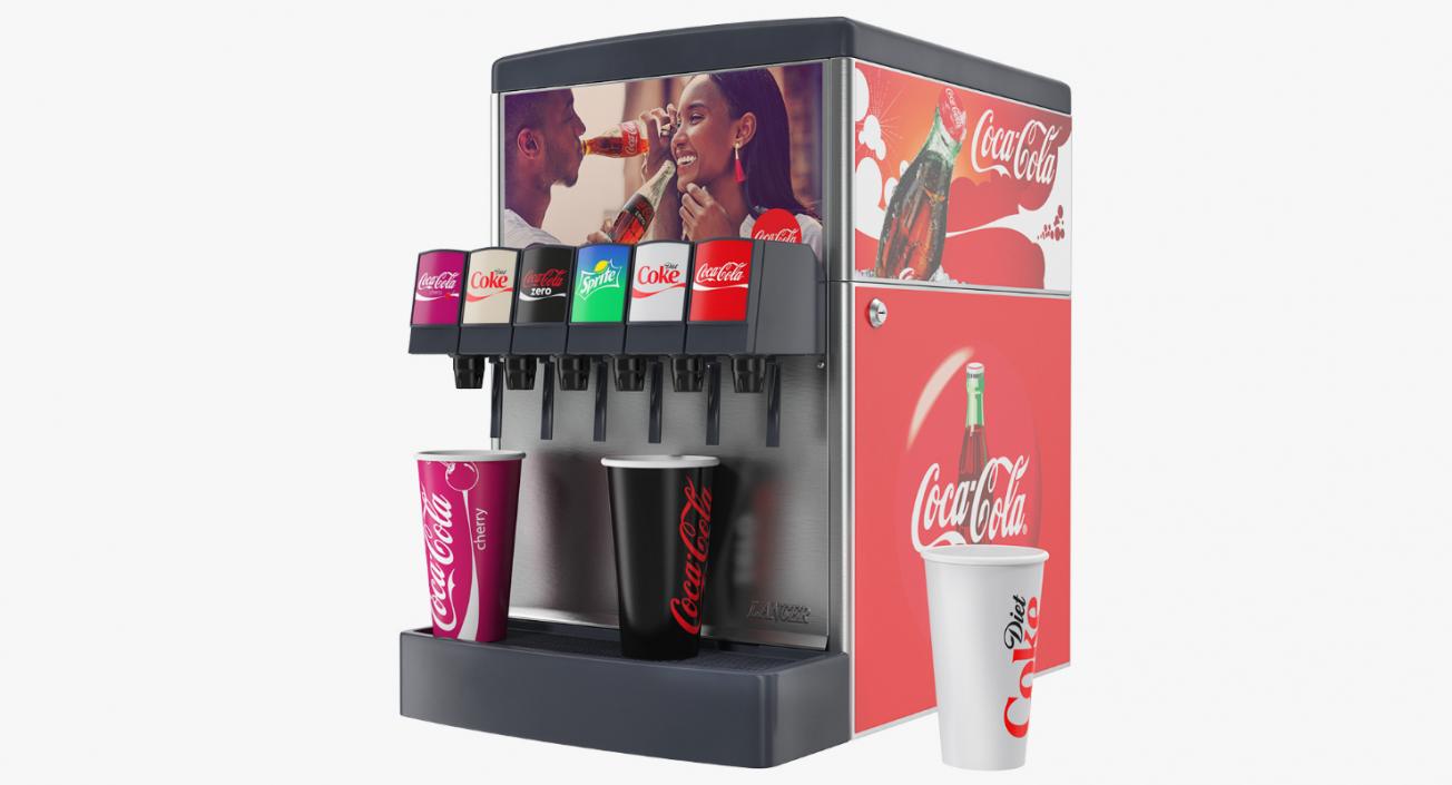 3D Soda Drink Machine model