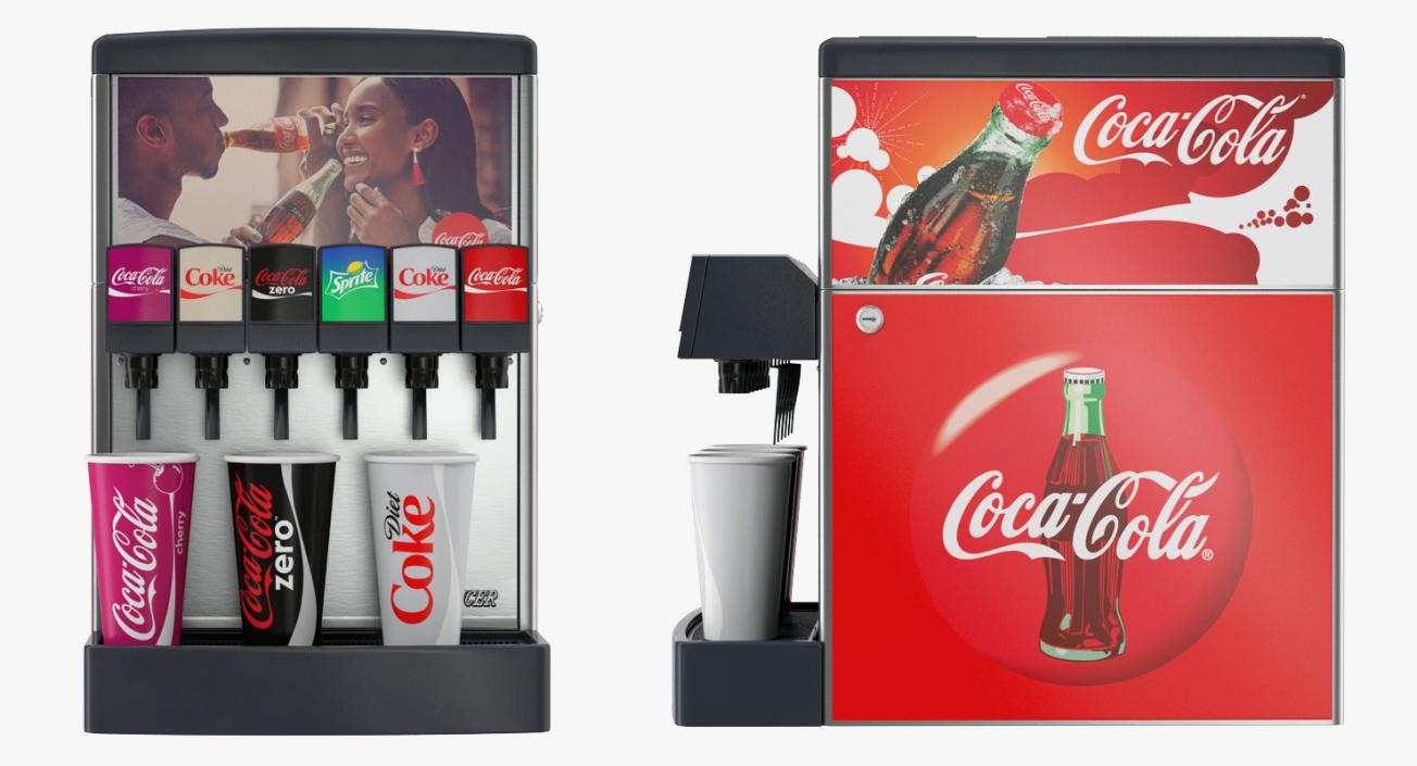 3D Soda Drink Machine model