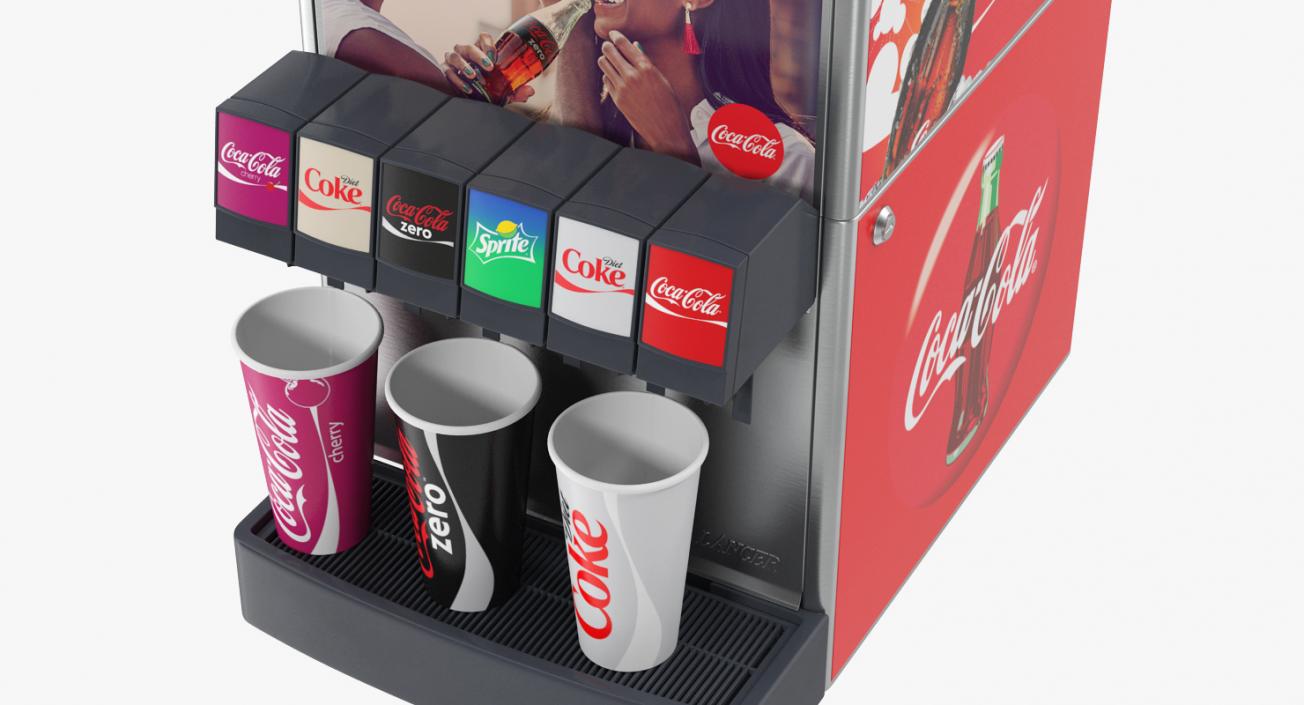 3D Soda Drink Machine model