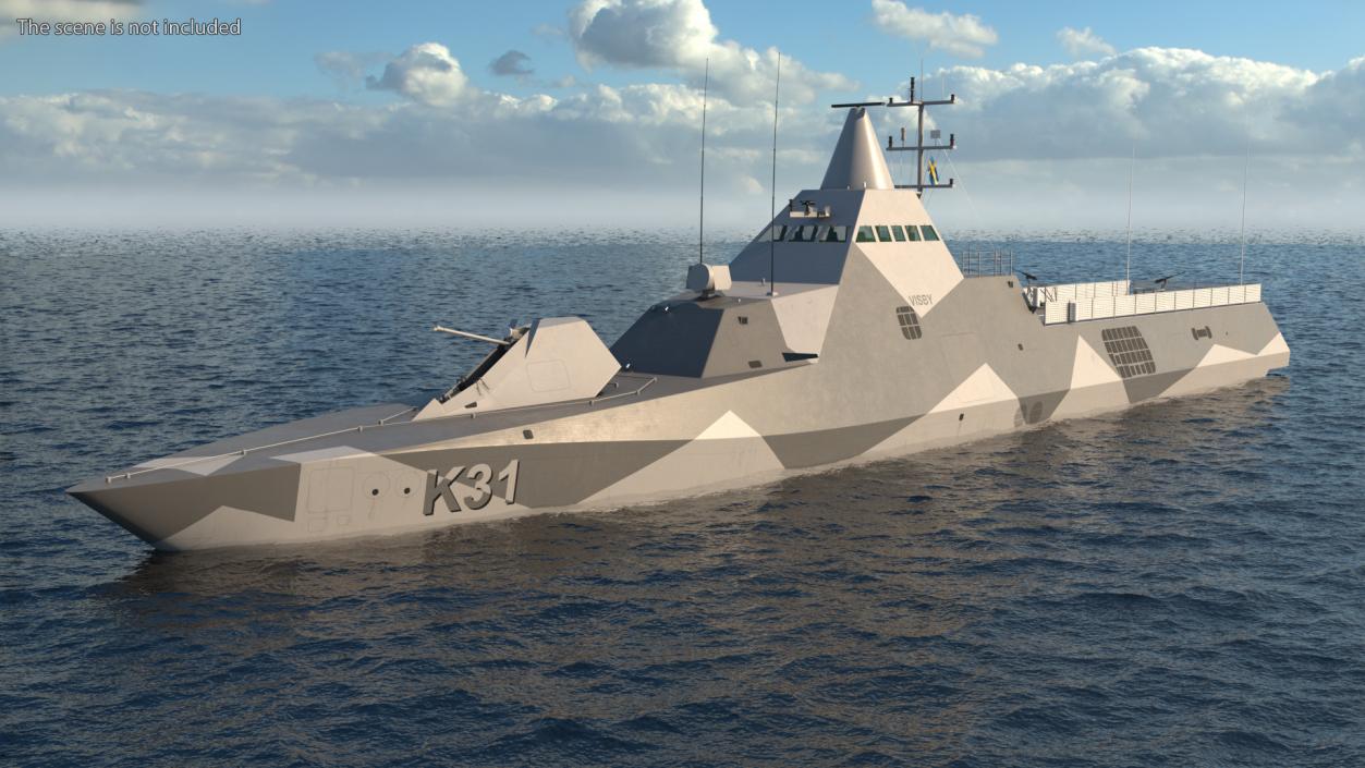 3D model Visby Class Corvette