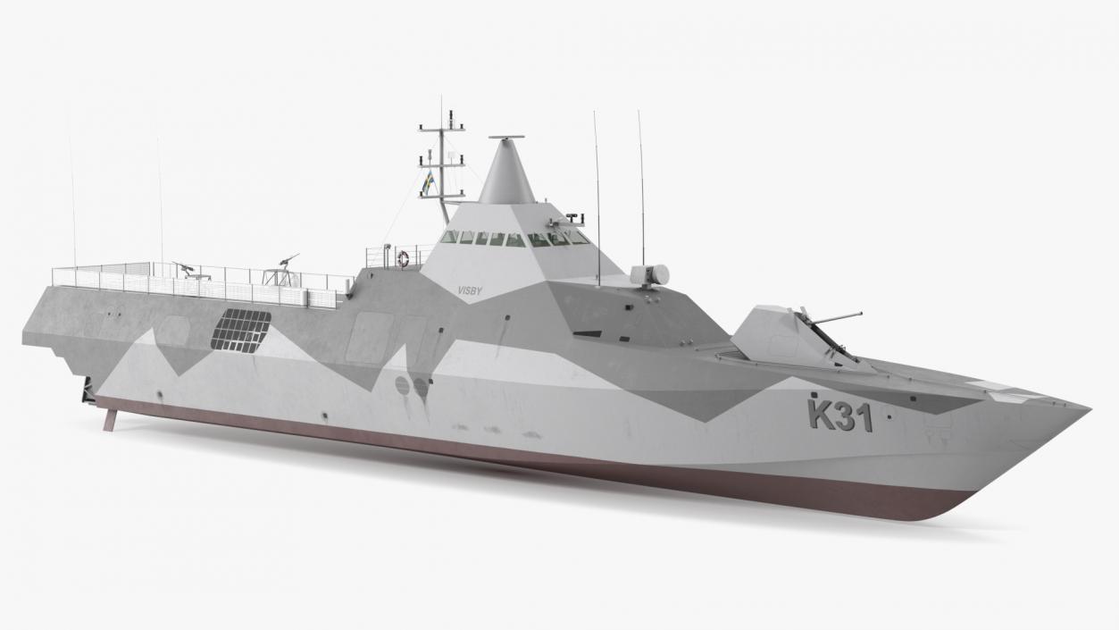 3D model Visby Class Corvette