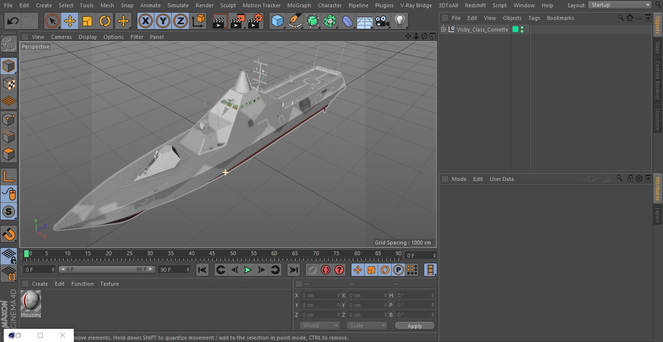 3D model Visby Class Corvette