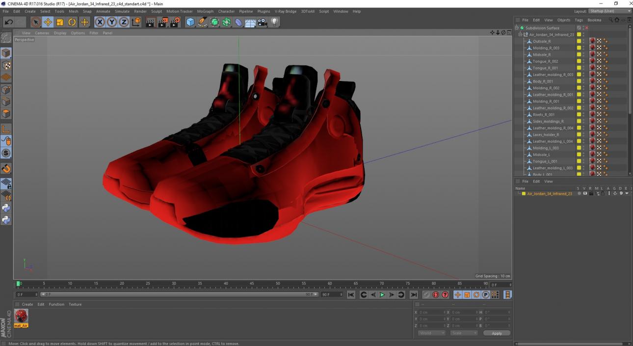 3D model Air Jordan 34 Infrared 23