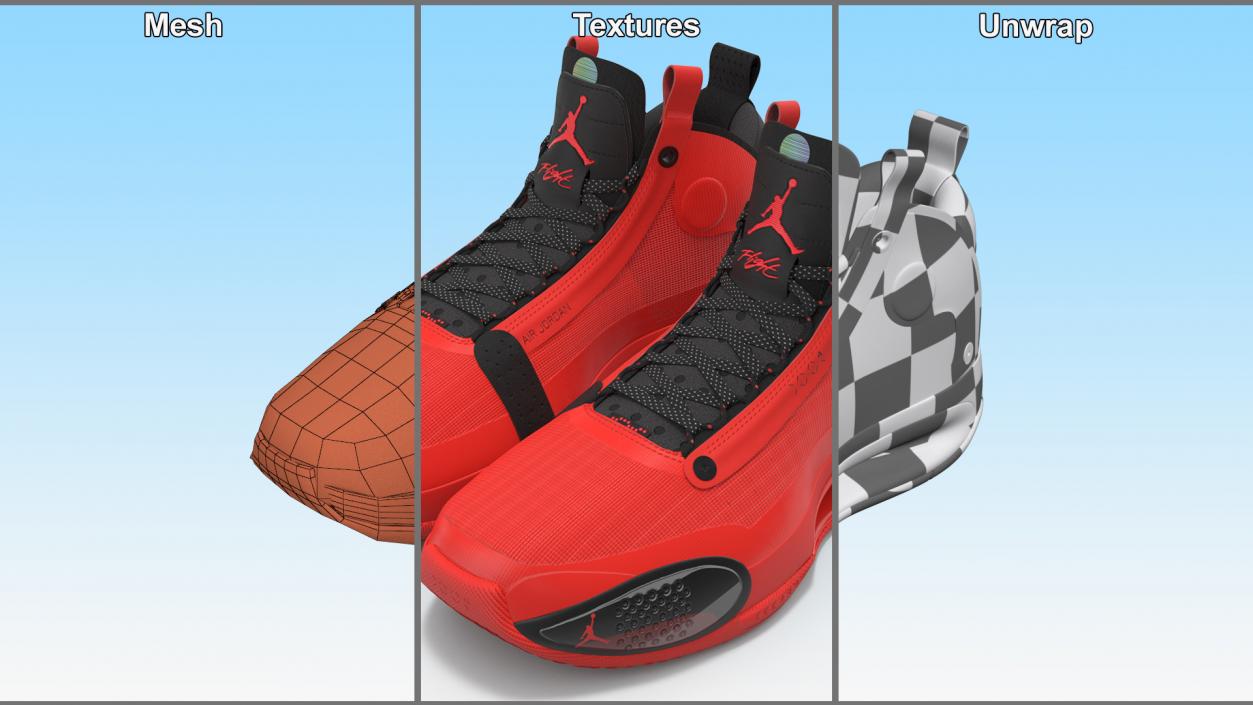 3D model Air Jordan 34 Infrared 23