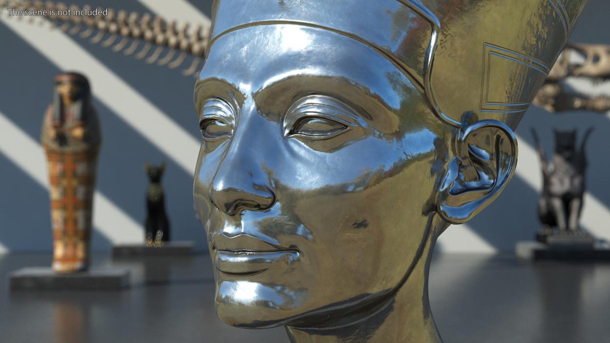 3D model Silver Bust of Queen Nefertiti