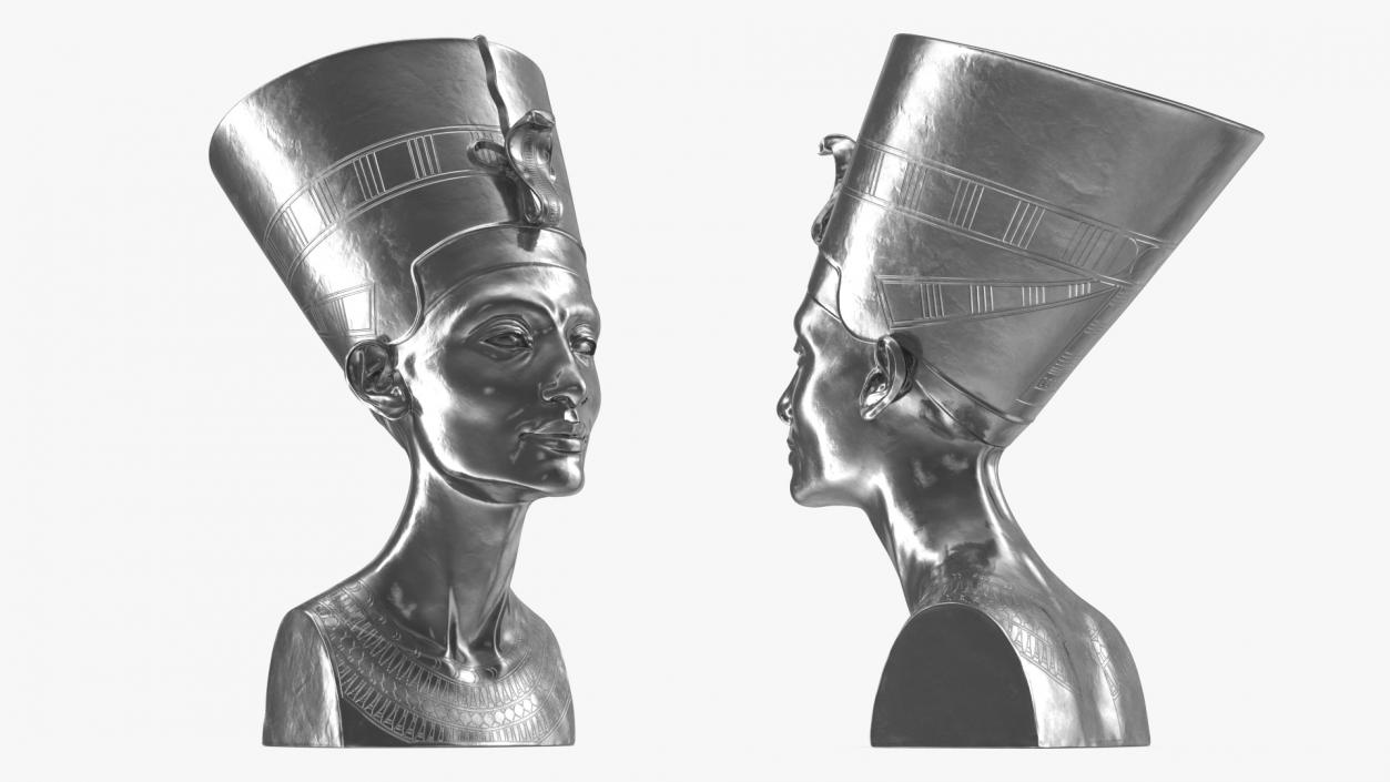 3D model Silver Bust of Queen Nefertiti