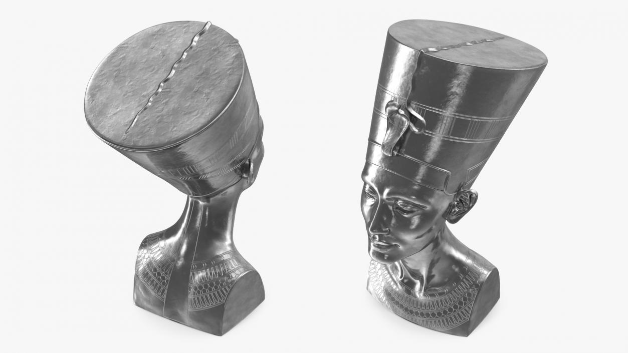 3D model Silver Bust of Queen Nefertiti