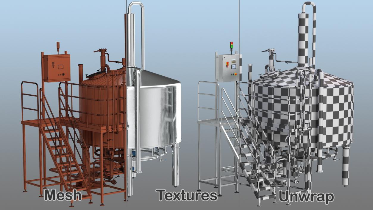 Whiskey Production Plant 3D model