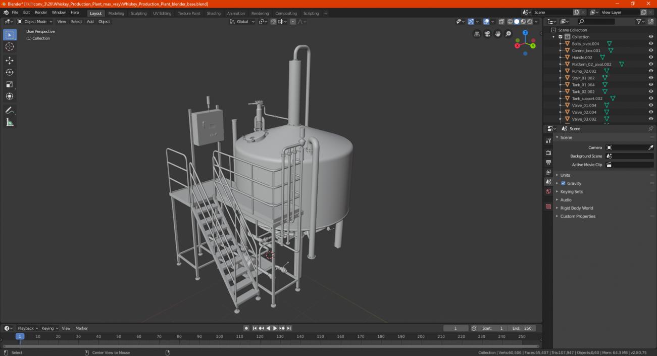 Whiskey Production Plant 3D model